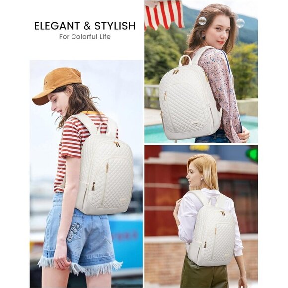 15.6 Inch Work Travel College Anti Theft Large Capacity Commute Bags Purses - Picture 7 of 7